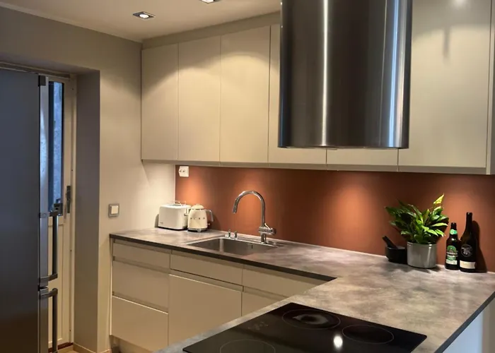 Lejlighed Stylish 2br With Patio And Smart Tv - 10 Min To Bryggen