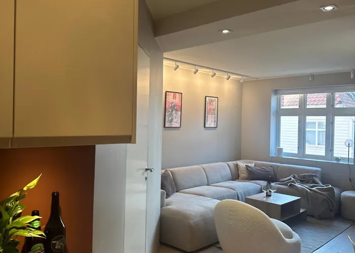 Lejlighed Stylish 2br With Patio And Smart Tv - 10 Min To Bryggen