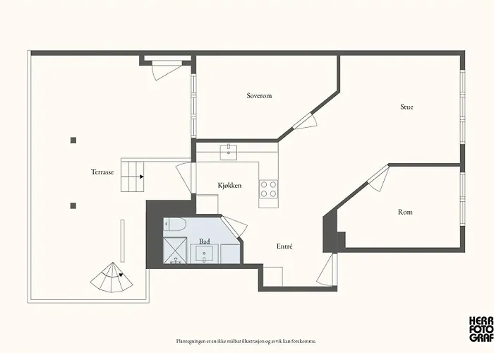Lejlighed Stylish 2br With Patio And Smart Tv - 10 Min To Bryggen *